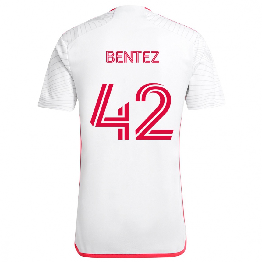 Kids Football Óscar Benítez #42 White Red Away Jersey 2024/25 T-Shirt Australia