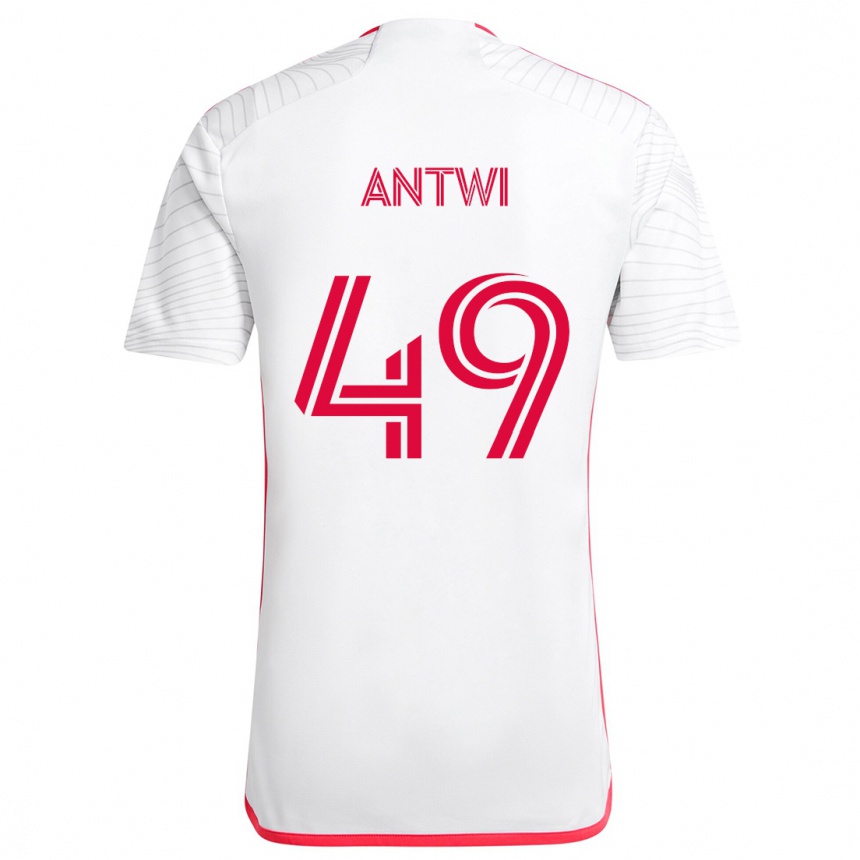 Kids Football Seth Antwi #49 White Red Away Jersey 2024/25 T-Shirt Australia