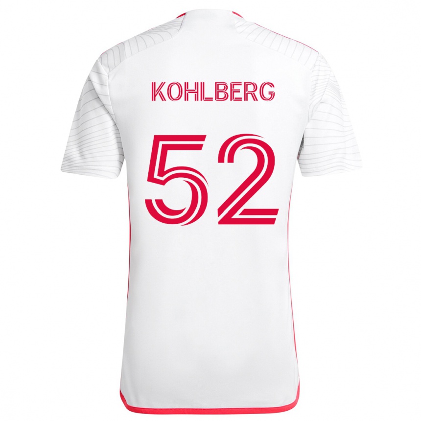 Kids Football Andrew Kohlberg #52 White Red Away Jersey 2024/25 T-Shirt Australia