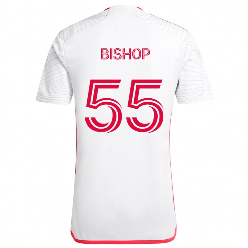 Kids Football Nick Bishop #55 White Red Away Jersey 2024/25 T-Shirt Australia