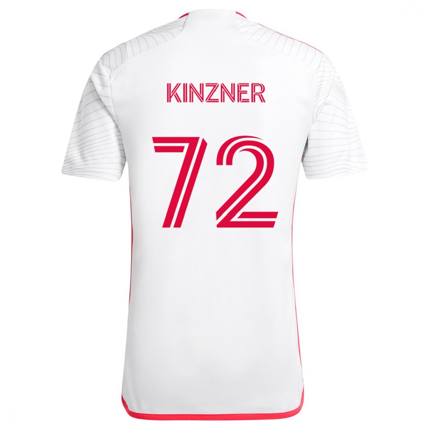 Kids Football Eric Kinzner #72 White Red Away Jersey 2024/25 T-Shirt Australia