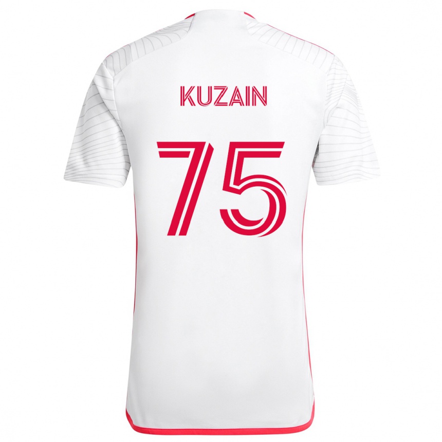 Kids Football Wan Kuzain #75 White Red Away Jersey 2024/25 T-Shirt Australia