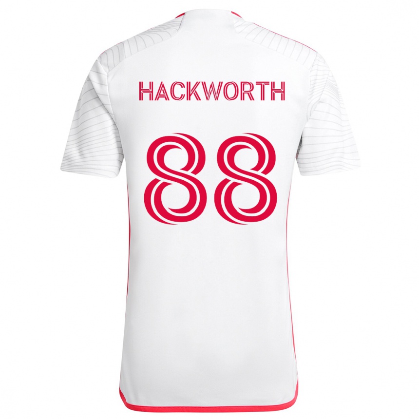 Kids Football Larsen Hackworth #88 White Red Away Jersey 2024/25 T-Shirt Australia