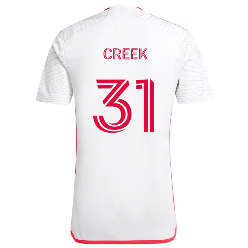 Kids Football Michael Creek #31 White Red Away Jersey 2024/25 T-Shirt Australia