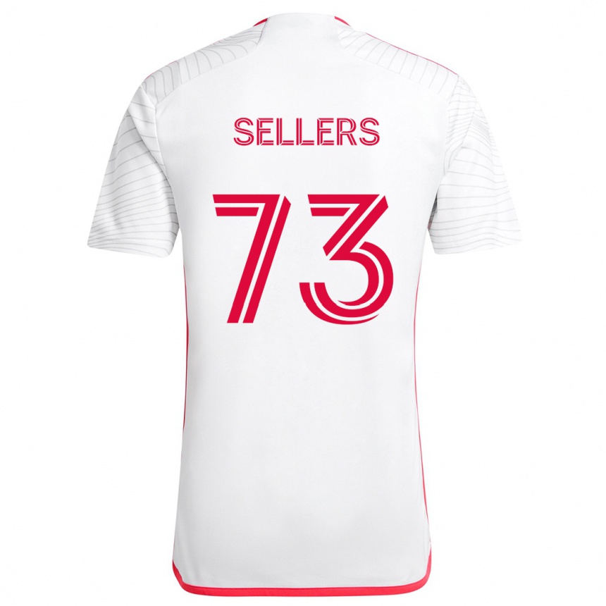 Kids Football Braydon Sellers #73 White Red Away Jersey 2024/25 T-Shirt Australia