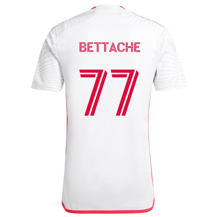 Kids Football Faysal Bettache #77 White Red Away Jersey 2024/25 T-Shirt Australia