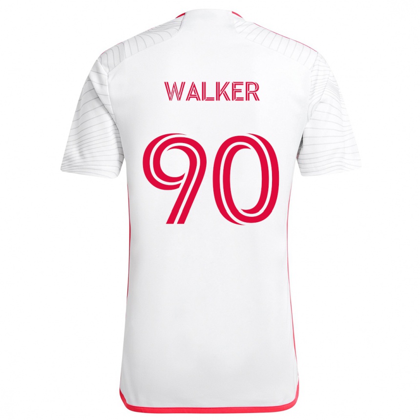 Kids Football Eric Walker #90 White Red Away Jersey 2024/25 T-Shirt Australia