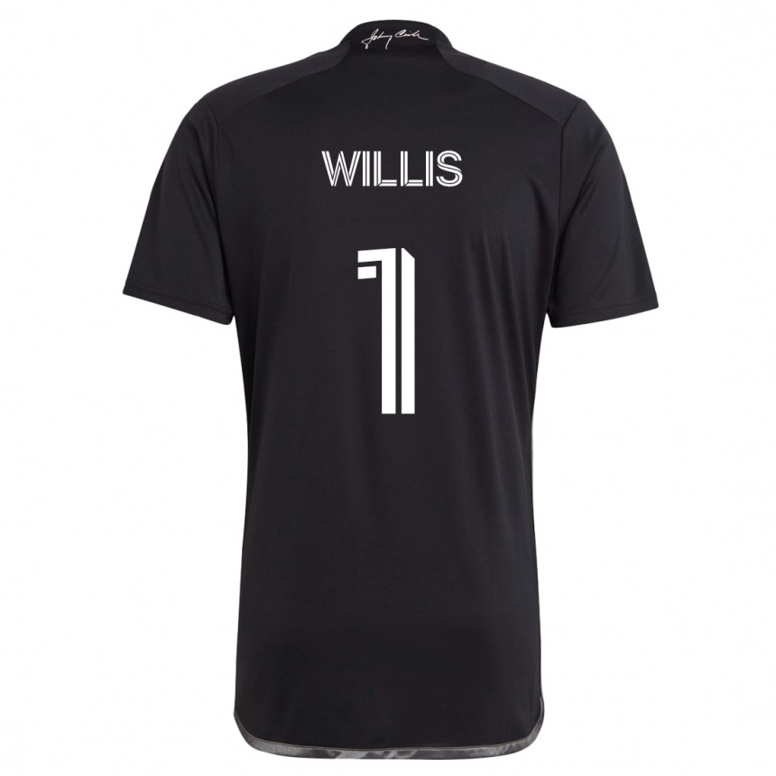 Kids Football Joe Willis #1 Black Away Jersey 2024/25 T-Shirt Australia