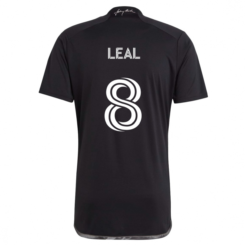 Kids Football Randall Leal #8 Black Away Jersey 2024/25 T-Shirt Australia