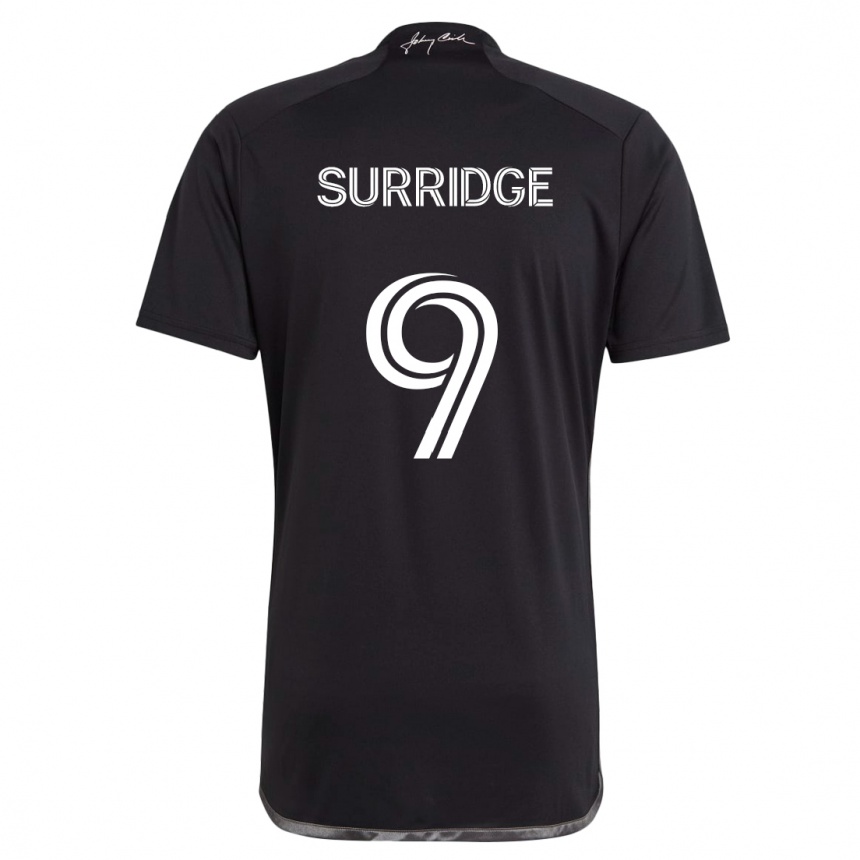 Kids Football Sam Surridge #9 Black Away Jersey 2024/25 T-Shirt Australia