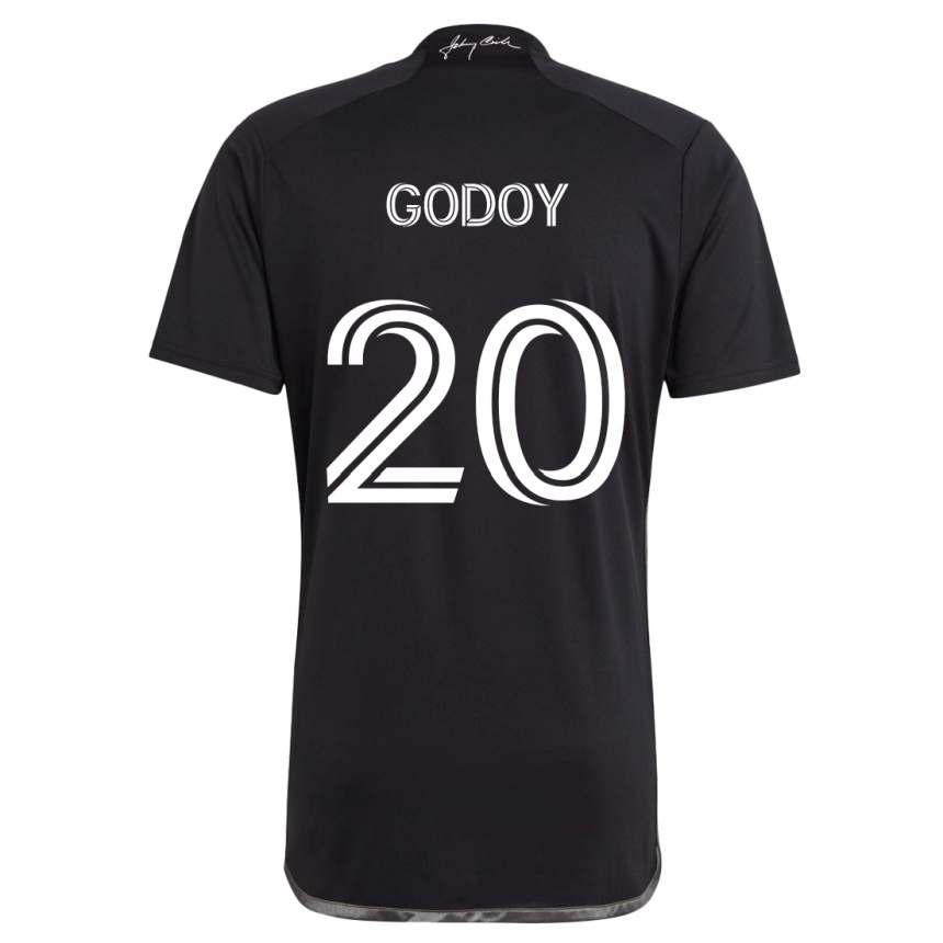 Kids Football Aníbal Godoy #20 Black Away Jersey 2024/25 T-Shirt Australia