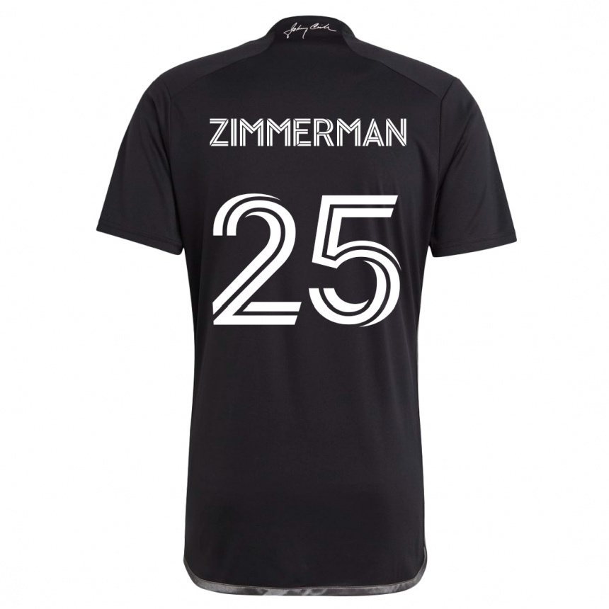 Kids Football Walker Zimmerman #25 Black Away Jersey 2024/25 T-Shirt Australia