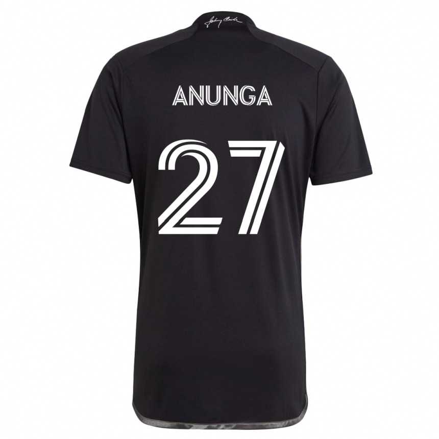 Kids Football Tah Anunga #27 Black Away Jersey 2024/25 T-Shirt Australia