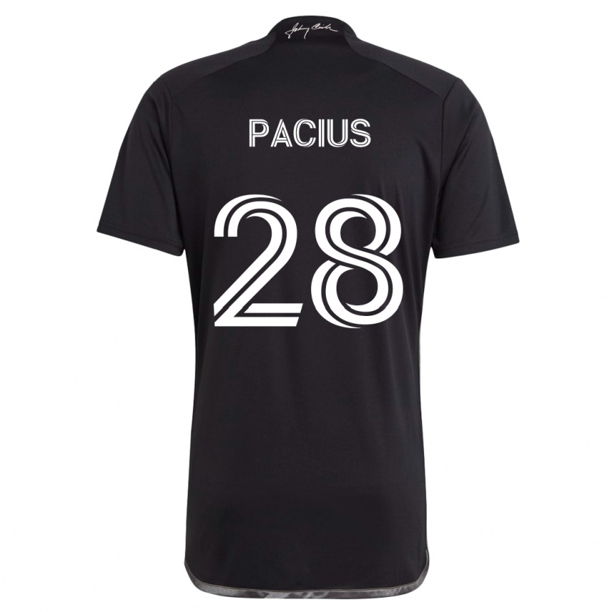 Kids Football Woobens Pacius #28 Black Away Jersey 2024/25 T-Shirt Australia