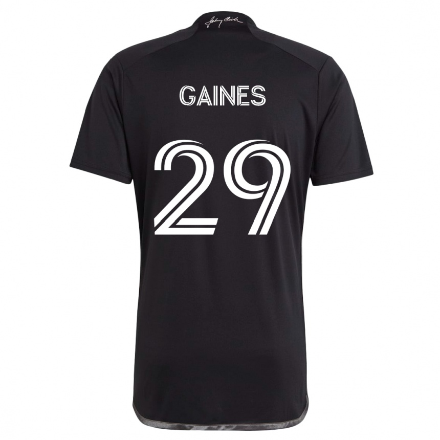 Kids Football Julian Gaines #29 Black Away Jersey 2024/25 T-Shirt Australia