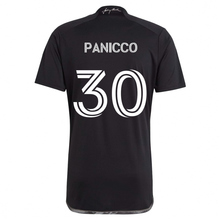 Kids Football Elliot Panicco #30 Black Away Jersey 2024/25 T-Shirt Australia