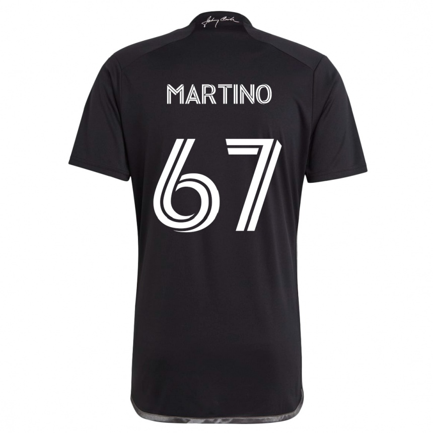 Kids Football Ben Martino #67 Black Away Jersey 2024/25 T-Shirt Australia