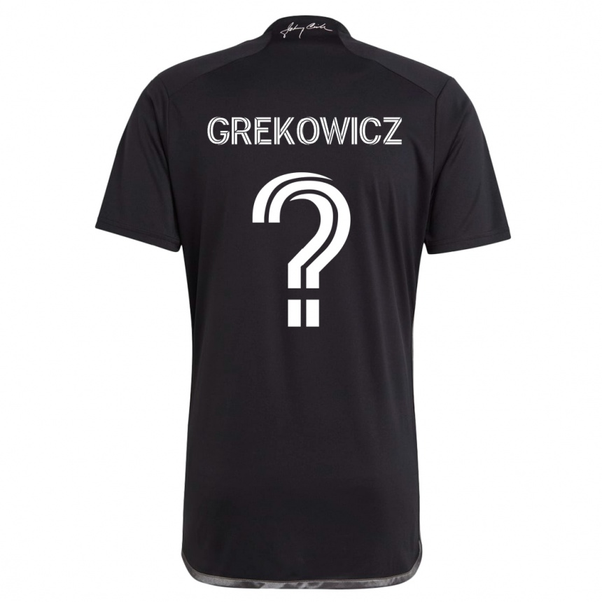 Kids Football Jacob Grekowicz #0 Black Away Jersey 2024/25 T-Shirt Australia