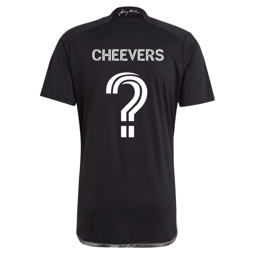 Kids Football Scott Cheevers #0 Black Away Jersey 2024/25 T-Shirt Australia