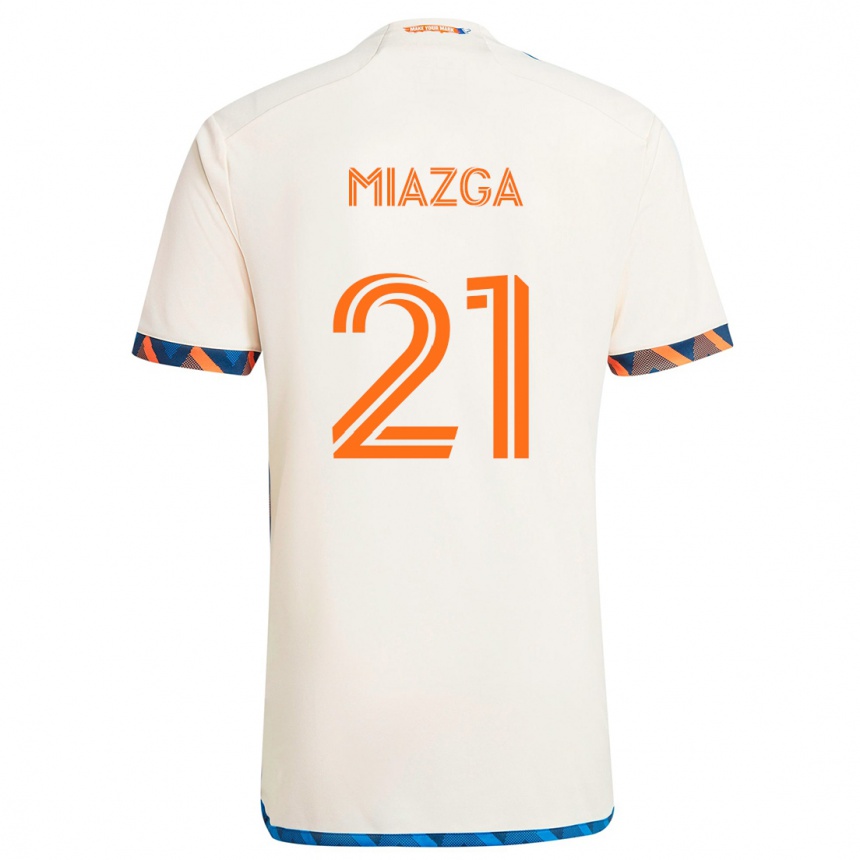 Kids Football Matt Miazga #21 White Orange Away Jersey 2024/25 T-Shirt Australia