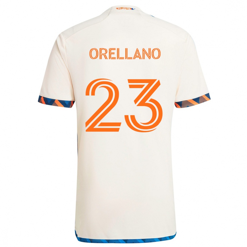 Kids Football Luca Orellano #23 White Orange Away Jersey 2024/25 T-Shirt Australia