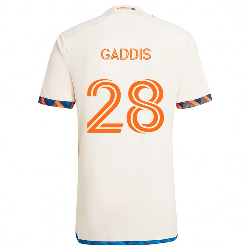 Kids Football Raymon Gaddis #28 White Orange Away Jersey 2024/25 T-Shirt Australia