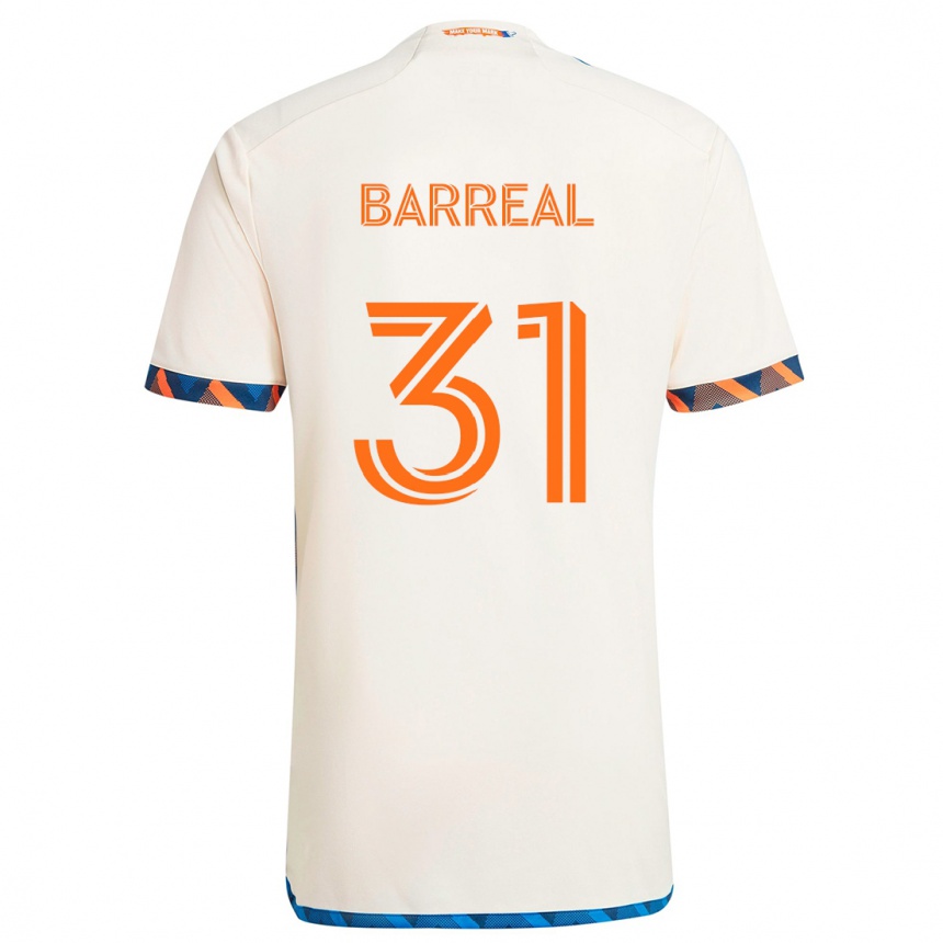 Kids Football Álvaro Barreal #31 White Orange Away Jersey 2024/25 T-Shirt Australia