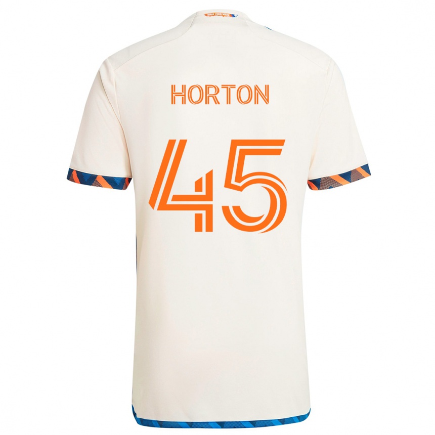 Kids Football Philip Horton #45 White Orange Away Jersey 2024/25 T-Shirt Australia