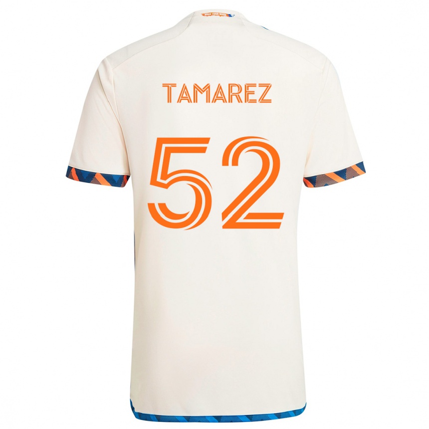 Kids Football Lucas Tamarez #52 White Orange Away Jersey 2024/25 T-Shirt Australia