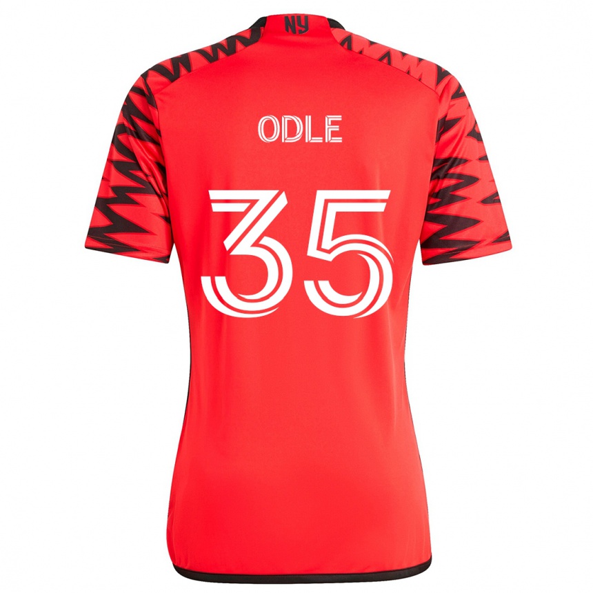 Kids Football Dallas Odle #35 Red Black White Away Jersey 2024/25 T-Shirt Australia