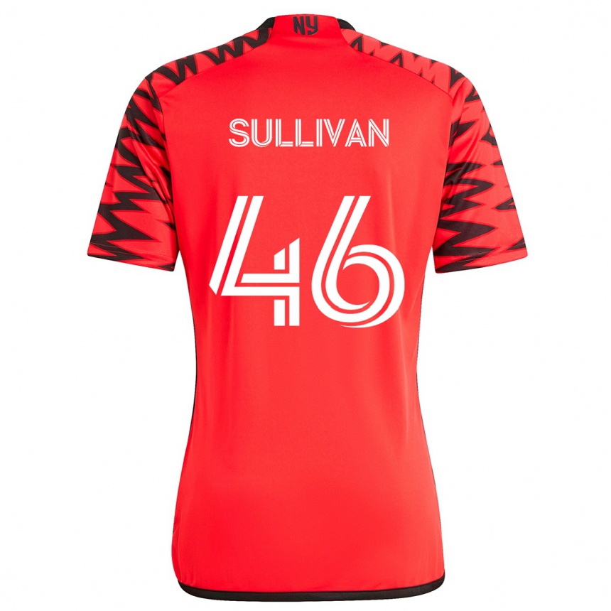 Kids Football Dylan Sullivan #46 Red Black White Away Jersey 2024/25 T-Shirt Australia