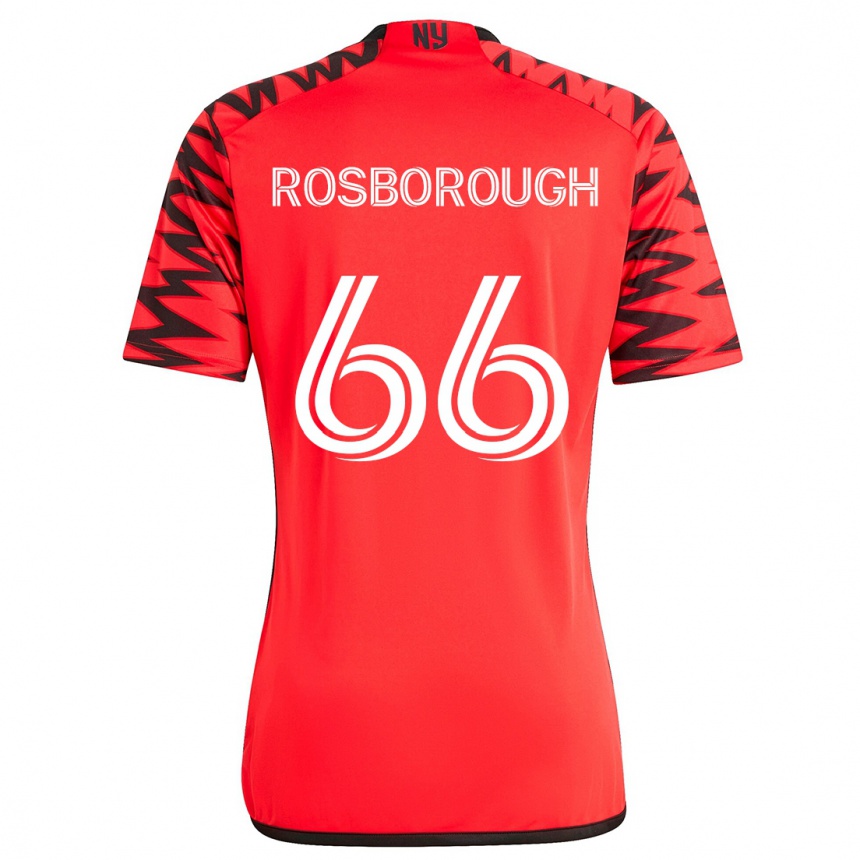 Kids Football Tanner Rosborough #66 Red Black White Away Jersey 2024/25 T-Shirt Australia