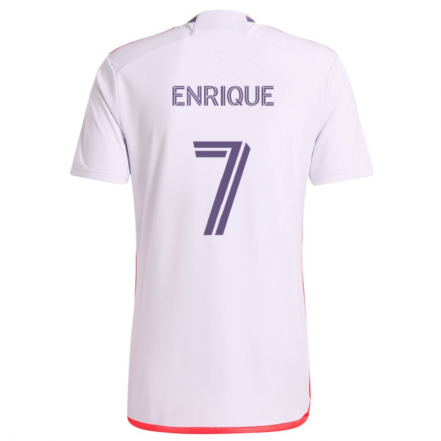 Kids Football Ramiro Enrique #7 White Red Purple Away Jersey 2024/25 T-Shirt Australia