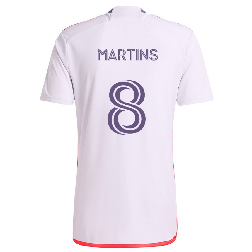 Kids Football Felipe Martins #8 White Red Purple Away Jersey 2024/25 T-Shirt Australia