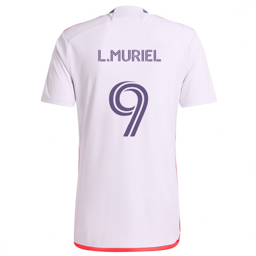 Kids Football Luis Muriel #9 White Red Purple Away Jersey 2024/25 T-Shirt Australia