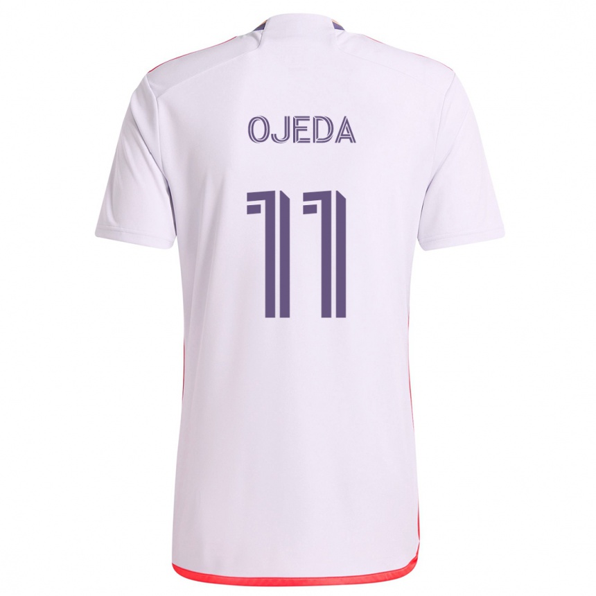 Kids Football Martín Ojeda #11 White Red Purple Away Jersey 2024/25 T-Shirt Australia