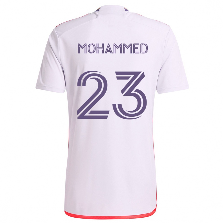 Kids Football Shak Mohammed #23 White Red Purple Away Jersey 2024/25 T-Shirt Australia