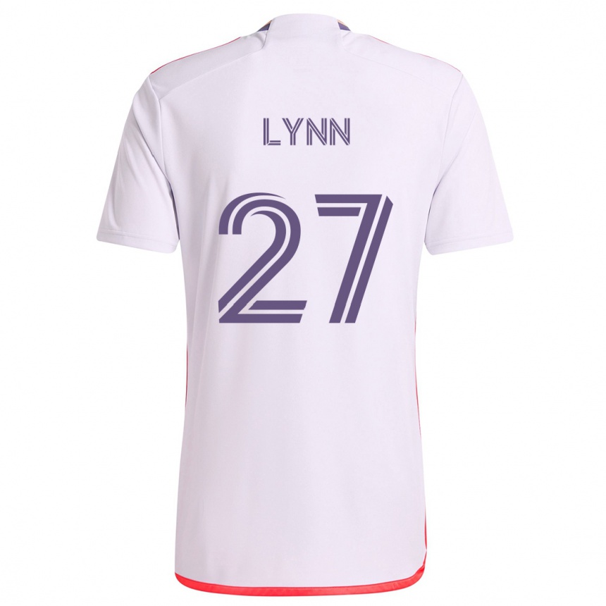 Kids Football Jack Lynn #27 White Red Purple Away Jersey 2024/25 T-Shirt Australia