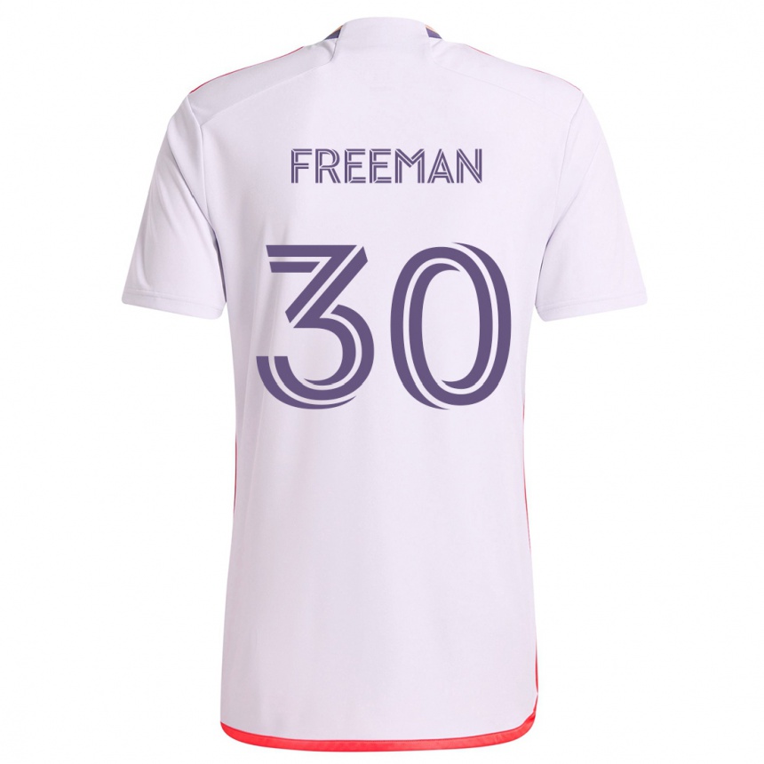 Kids Football Alex Freeman #30 White Red Purple Away Jersey 2024/25 T-Shirt Australia