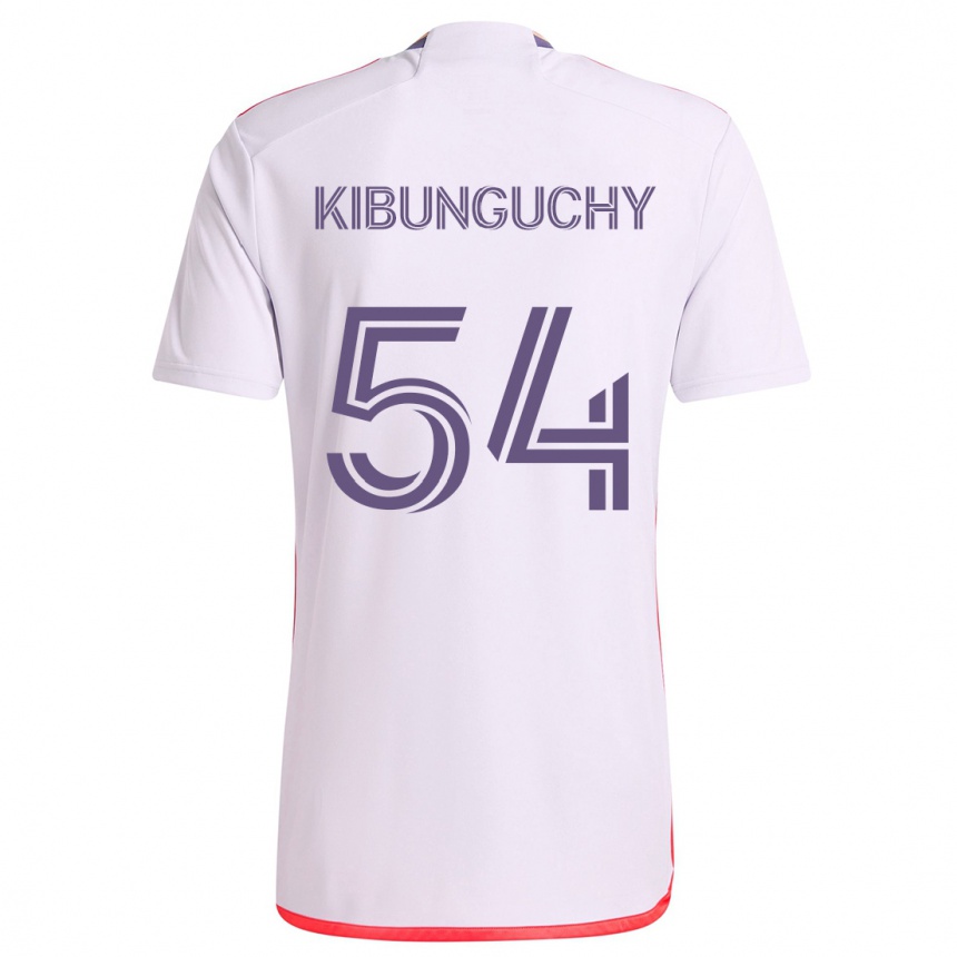 Kids Football Nabi Kibunguchy #54 White Red Purple Away Jersey 2024/25 T-Shirt Australia