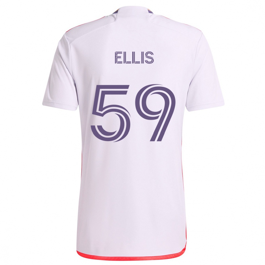 Kids Football Justin Ellis #59 White Red Purple Away Jersey 2024/25 T-Shirt Australia