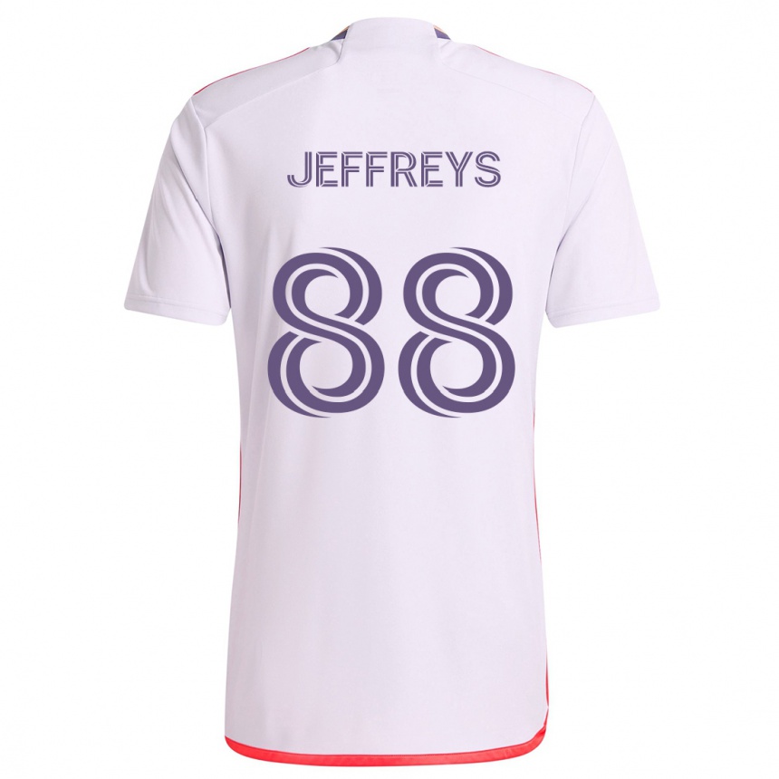 Kids Football Tj Jeffreys #88 White Red Purple Away Jersey 2024/25 T-Shirt Australia