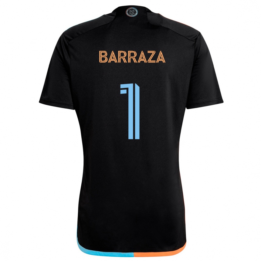 Kids Football Luis Barraza #1 Black Orange Blue Away Jersey 2024/25 T-Shirt Australia