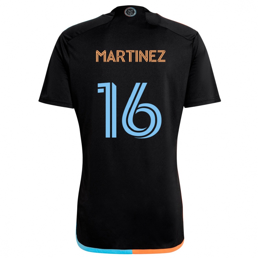 Kids Football Alonso Martínez #16 Black Orange Blue Away Jersey 2024/25 T-Shirt Australia