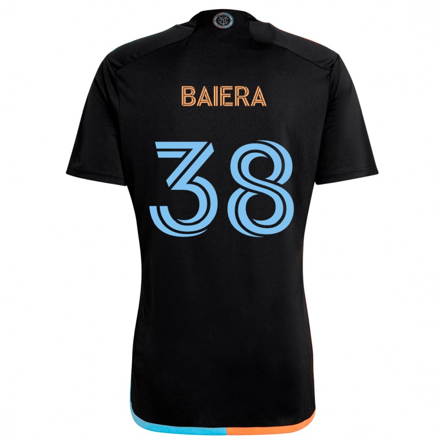 Kids Football Drew Baiera #38 Black Orange Blue Away Jersey 2024/25 T-Shirt Australia