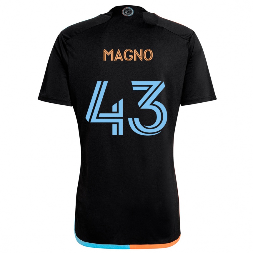 Kids Football Talles Magno #43 Black Orange Blue Away Jersey 2024/25 T-Shirt Australia