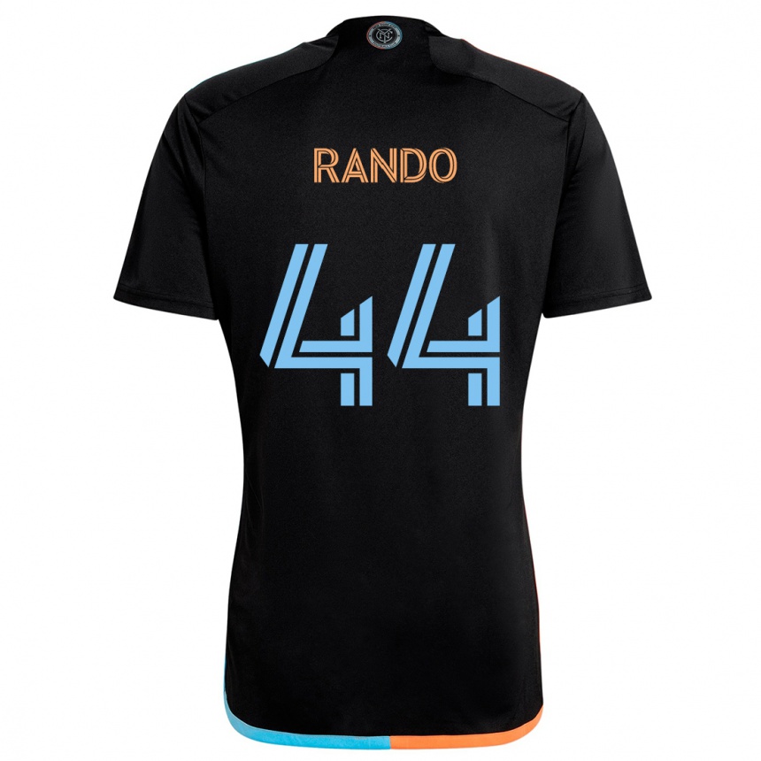 Kids Football Alex Rando #44 Black Orange Blue Away Jersey 2024/25 T-Shirt Australia