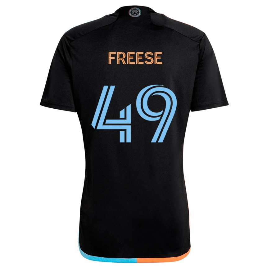 Kids Football Matt Freese #49 Black Orange Blue Away Jersey 2024/25 T-Shirt Australia