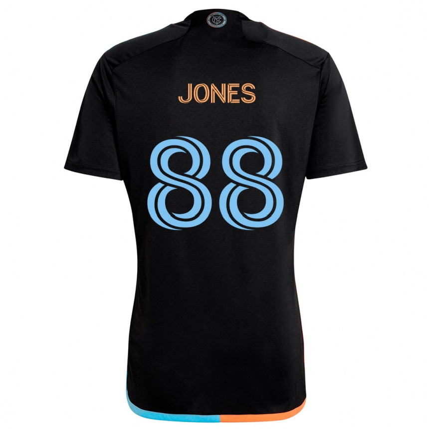 Kids Football Malachi Jones #88 Black Orange Blue Away Jersey 2024/25 T-Shirt Australia