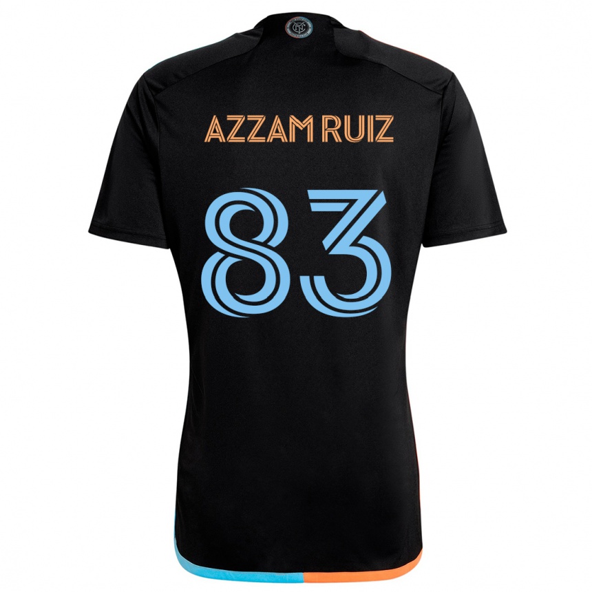 Kids Football Camil Azzam Ruiz #83 Black Orange Blue Away Jersey 2024/25 T-Shirt Australia